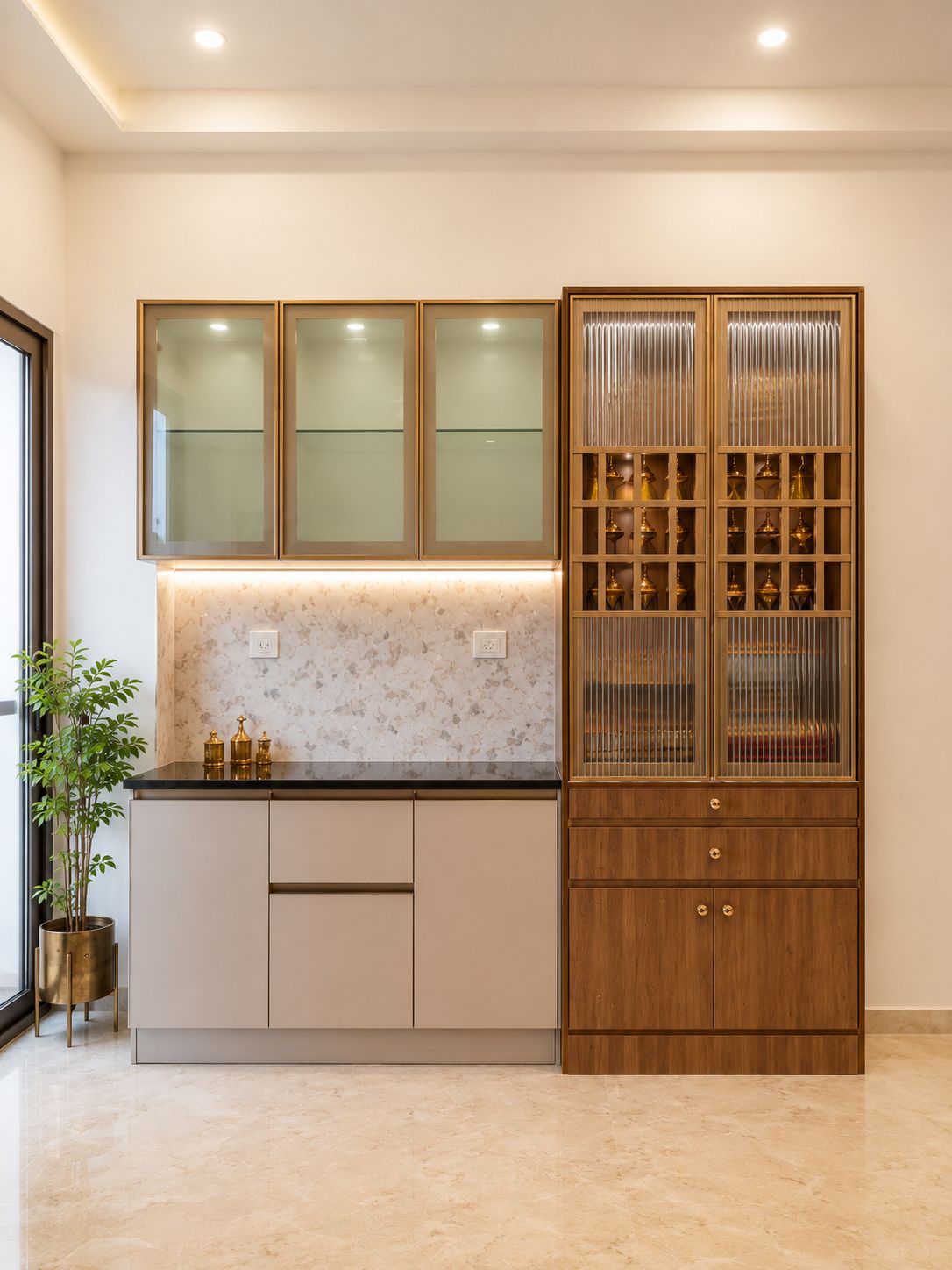 Foyer — Crockery & Pooja Unit
