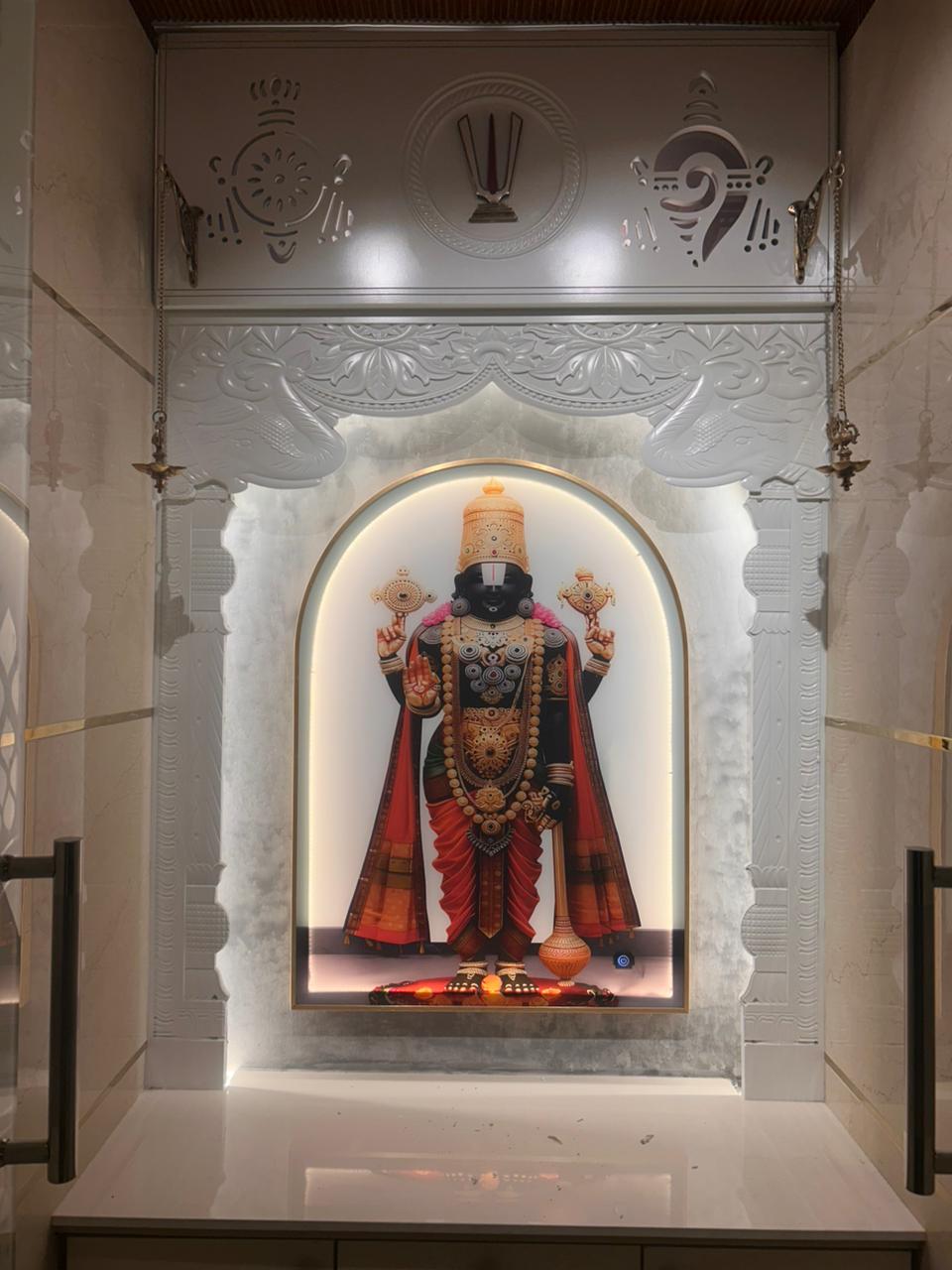 Pooja Room — Backlit Marble Arch