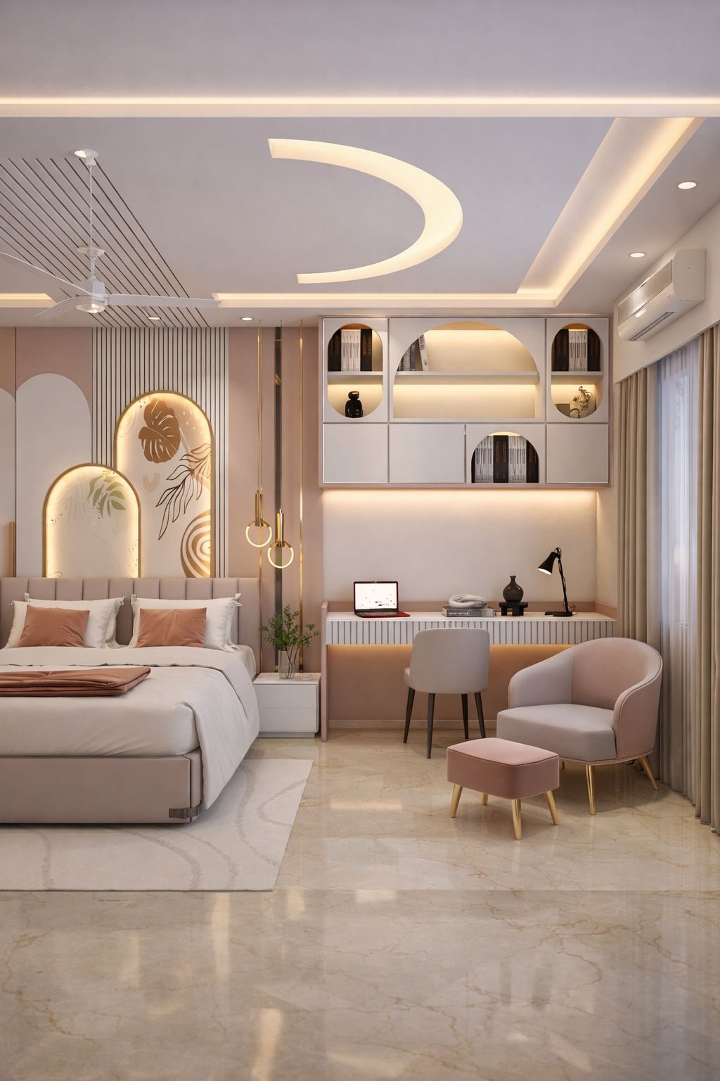 Kids' Room — Blush Bedroom & Study
