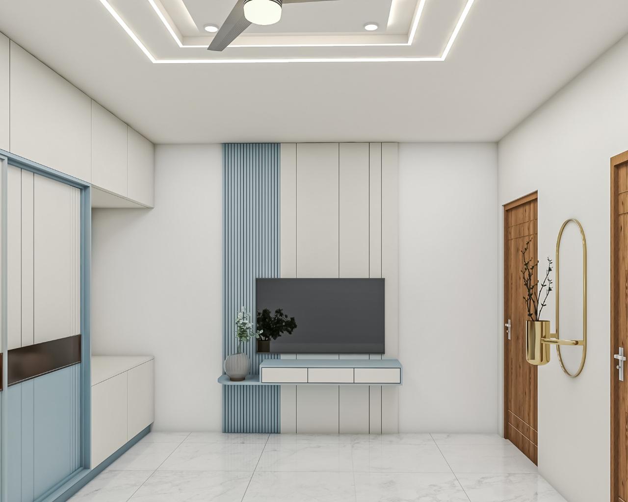 Living Room — Fluted Panel TV Unit