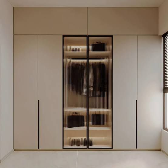 Wardrobe — Glass-Door Hanging Section
